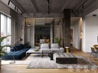 工業(yè)風格家居裝修裝飾室內(nèi)設(shè)計效果-A512-2
